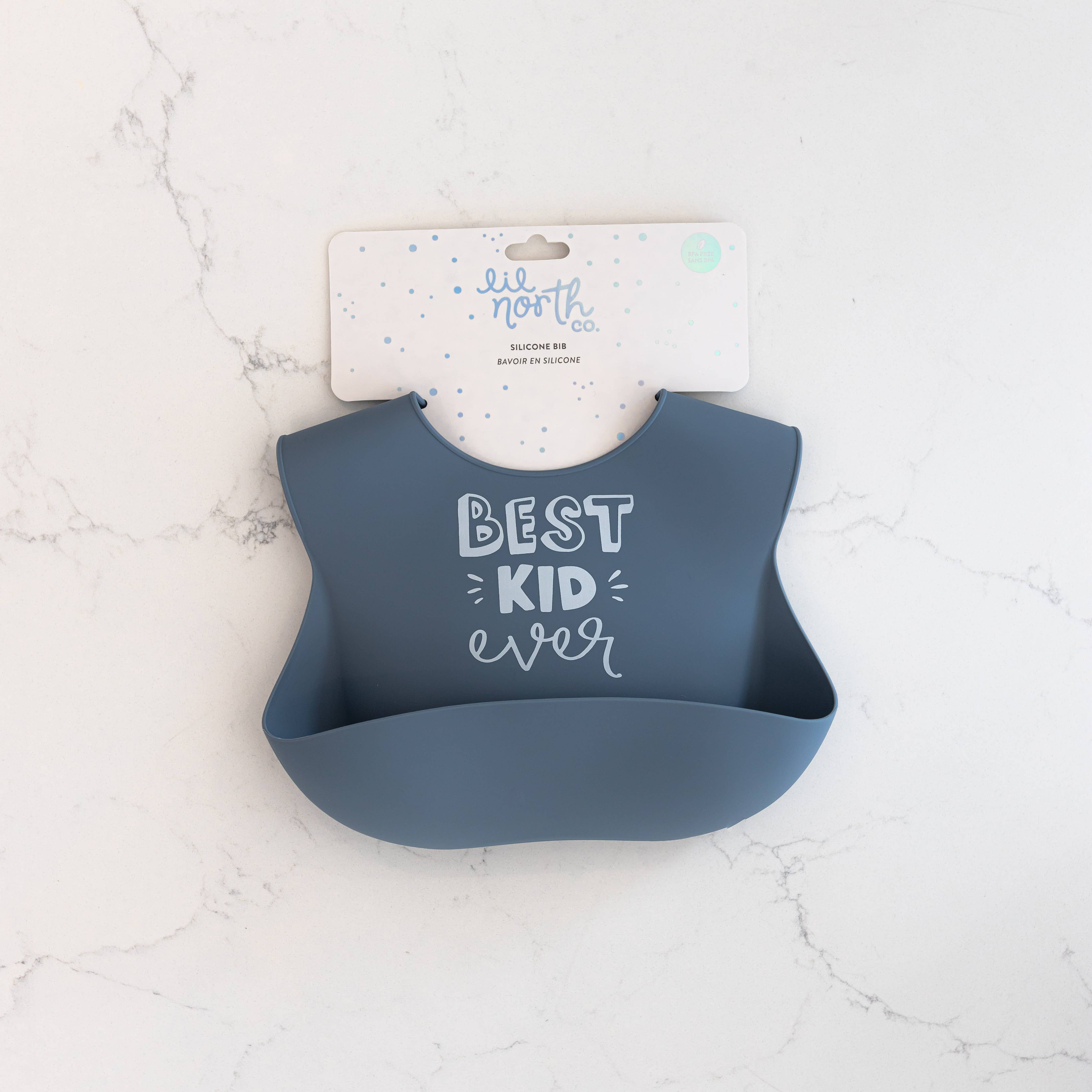 Black Best Kid Ever Silicone Bib - A Stylish and Practical Must-Have for Little Ones