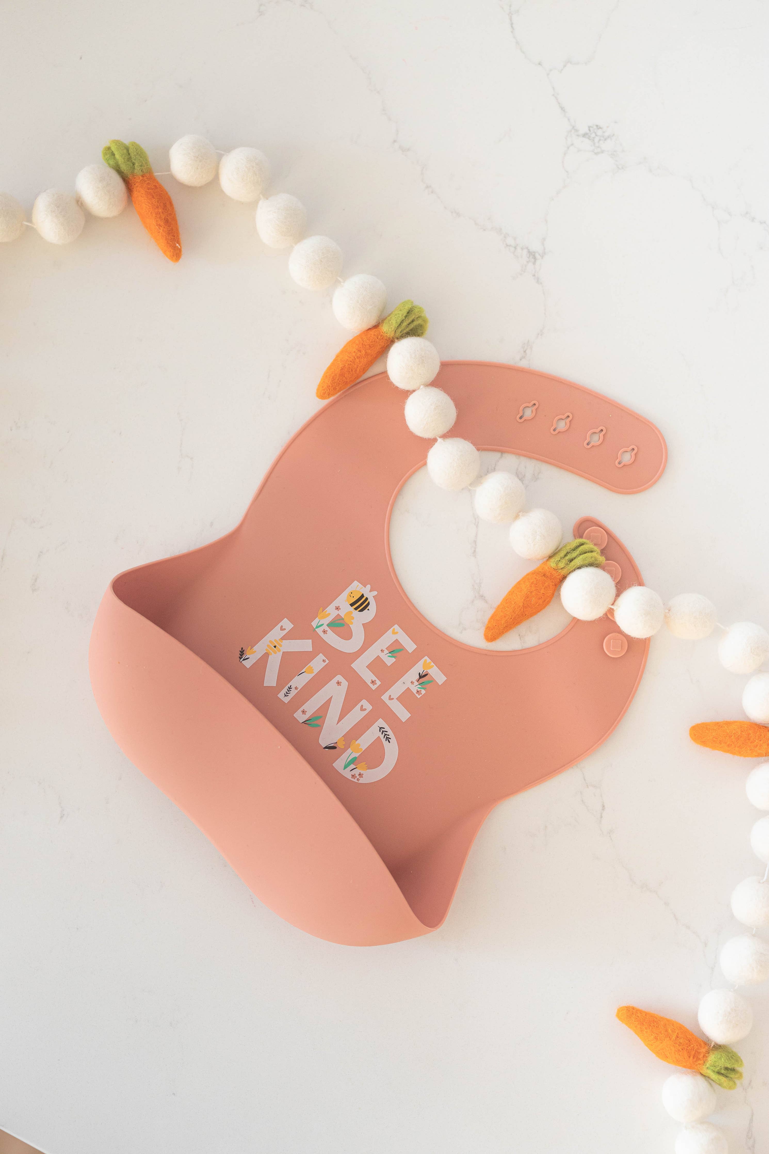 Bee Kind Silicone Bib - Mess-Free Mealtime with a Touch of Whimsy