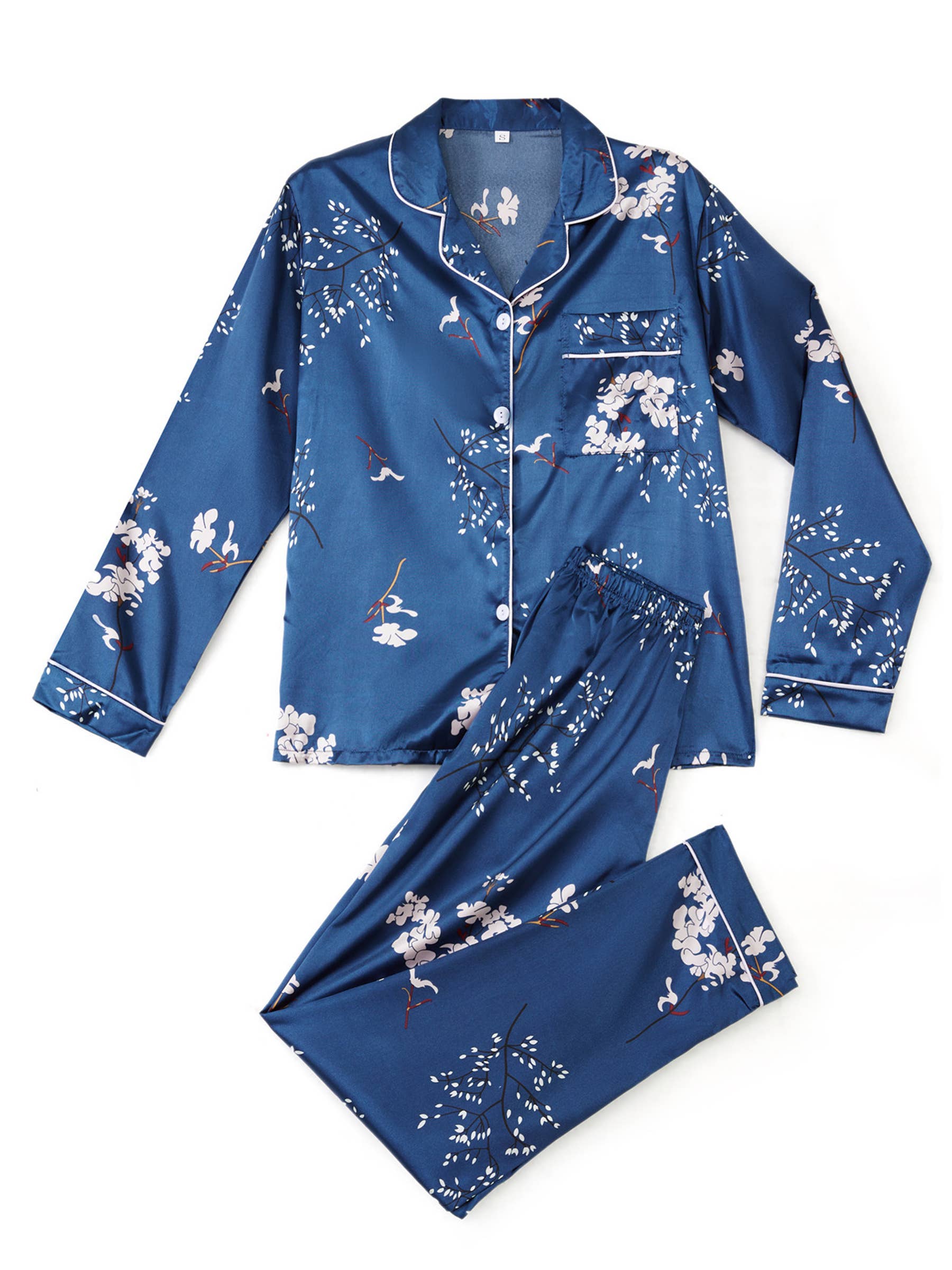 Two Piece Elastic Tint Home Fur Pajamas for Women