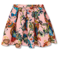 Girls Botanical Owl Coral Pleated Skirt By Kids Couture