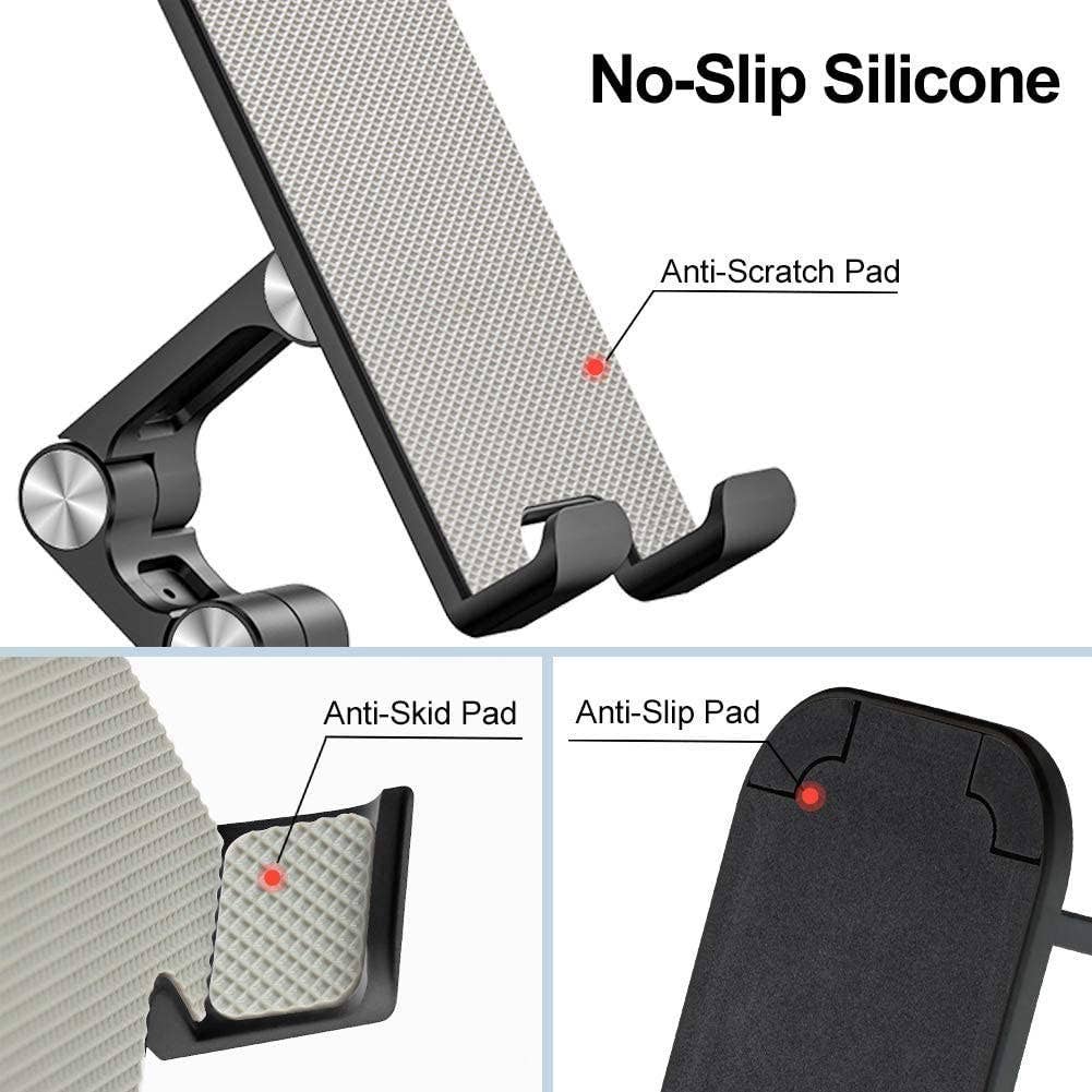 Universal Compatible Strong Adjustable Foldable Phone/Tablet Stand Holder: Black - NHOVIDSHOP.COM