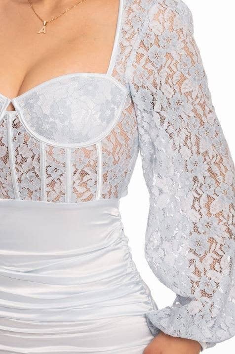 CUT OUT RUCHED PARTY MINI DRESS