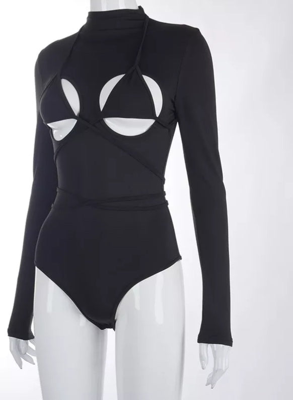 high cut long sleeve bodysuit - NHOVIDSHOP