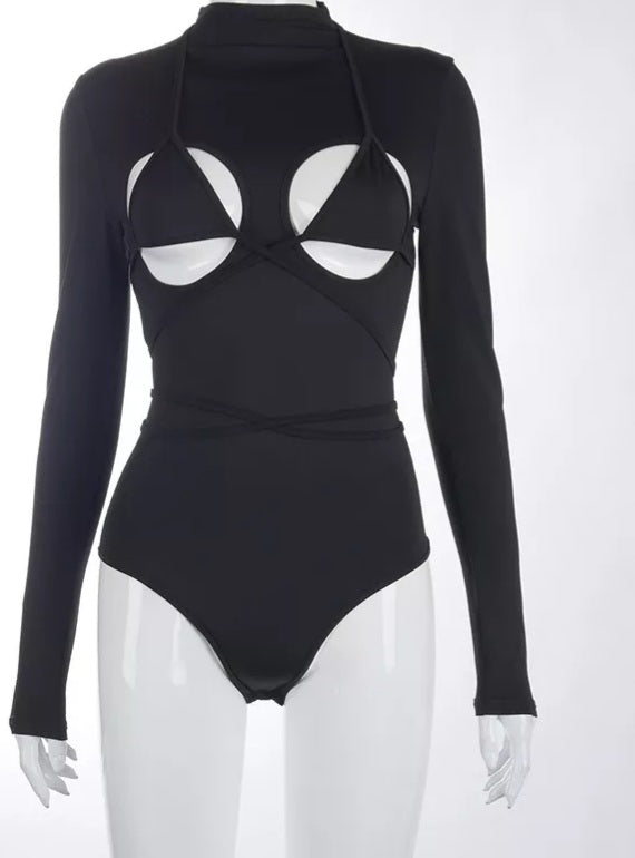 high cut long sleeve bodysuit - NHOVIDSHOP