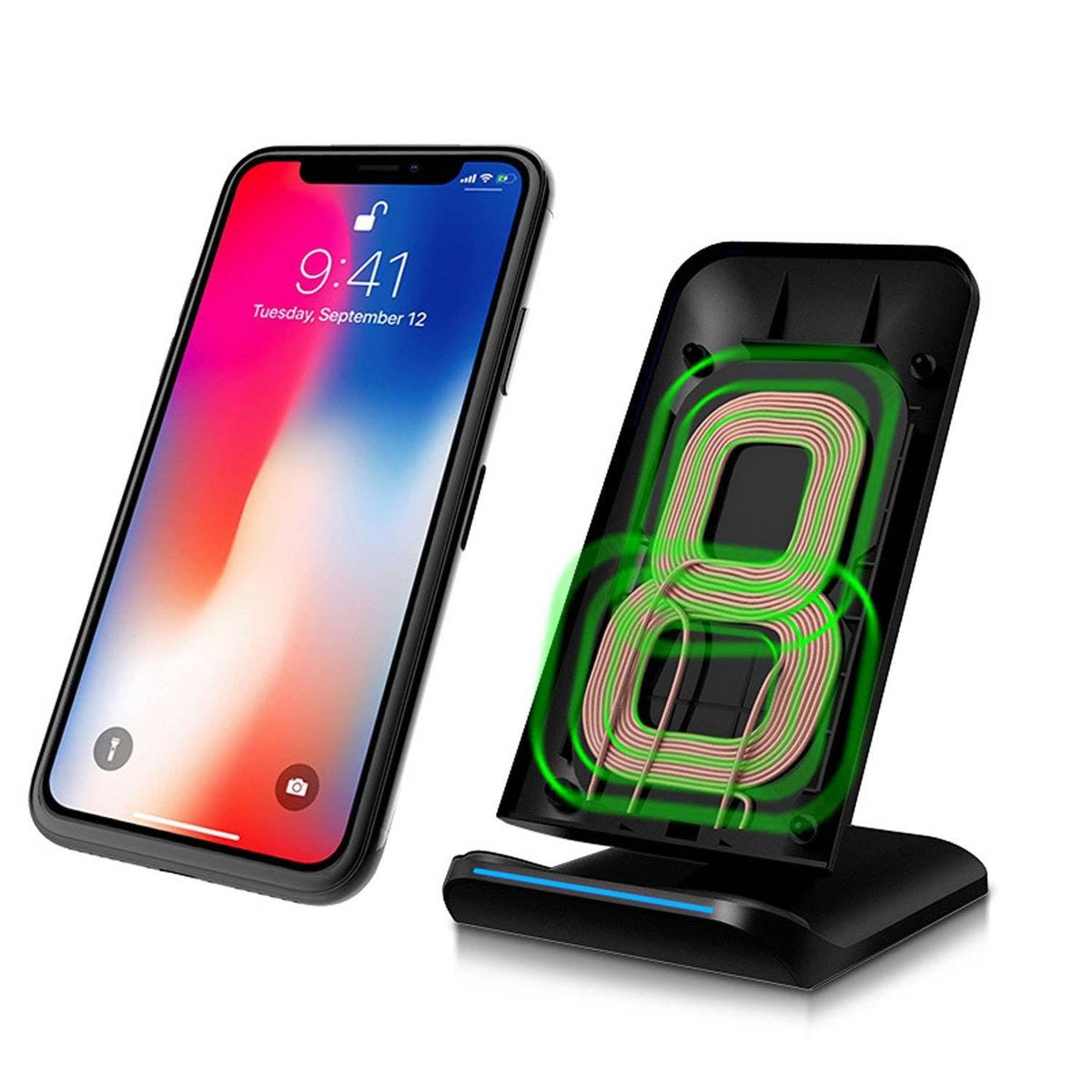 Wireless Charger Fast Charging Pad Compatible with Phone, Samsung and all QI Devices: Wireless Charger Only - NHOVIDSHOP.COM