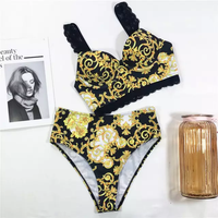 Lolita Swimwear Royal black Gold - NHOVIDSHOP