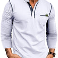 Men's Henry Colored Button Fashion Top