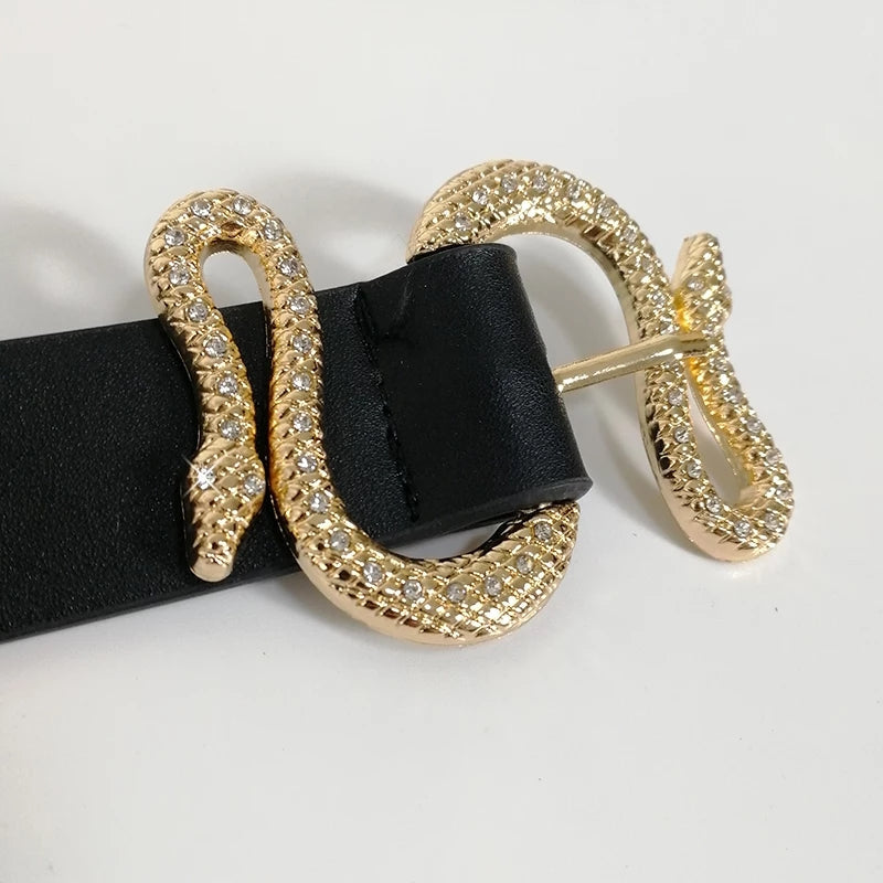 LEATHER  LUXURY SNAKE BELT - NHOVIDSHOP