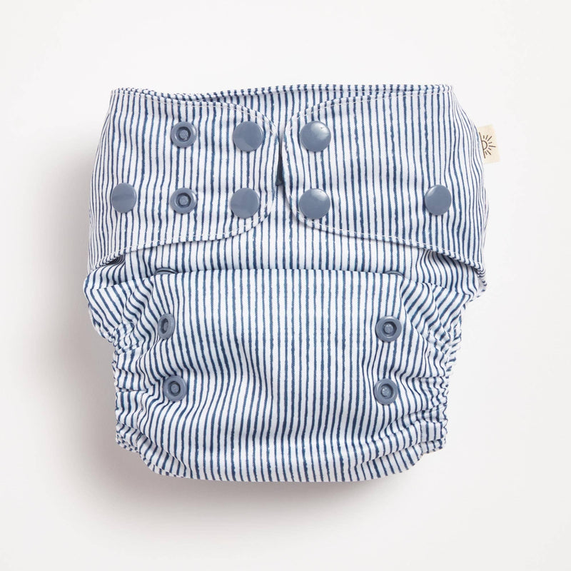 Indigo Pinstripe 2.0 Modern Cloth Diaper: One-Size - NHOVIDSHOP.COM