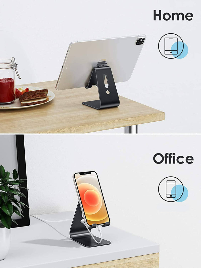 Strong & Sturdy Aluminum Stand for Tablets & Phones: Black - NHOVIDSHOP.COM