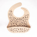 Cheetah Spots Silicone Bib - Stylish and Mess-Free Baby Feeding
