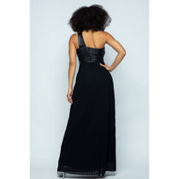 FAUX LEATHER MAXI DRESS - NHOVIDSHOP