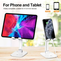 Universal Compatible Strong Adjustable Foldable Phone/Tablet Stand Holder: Black - NHOVIDSHOP.COM