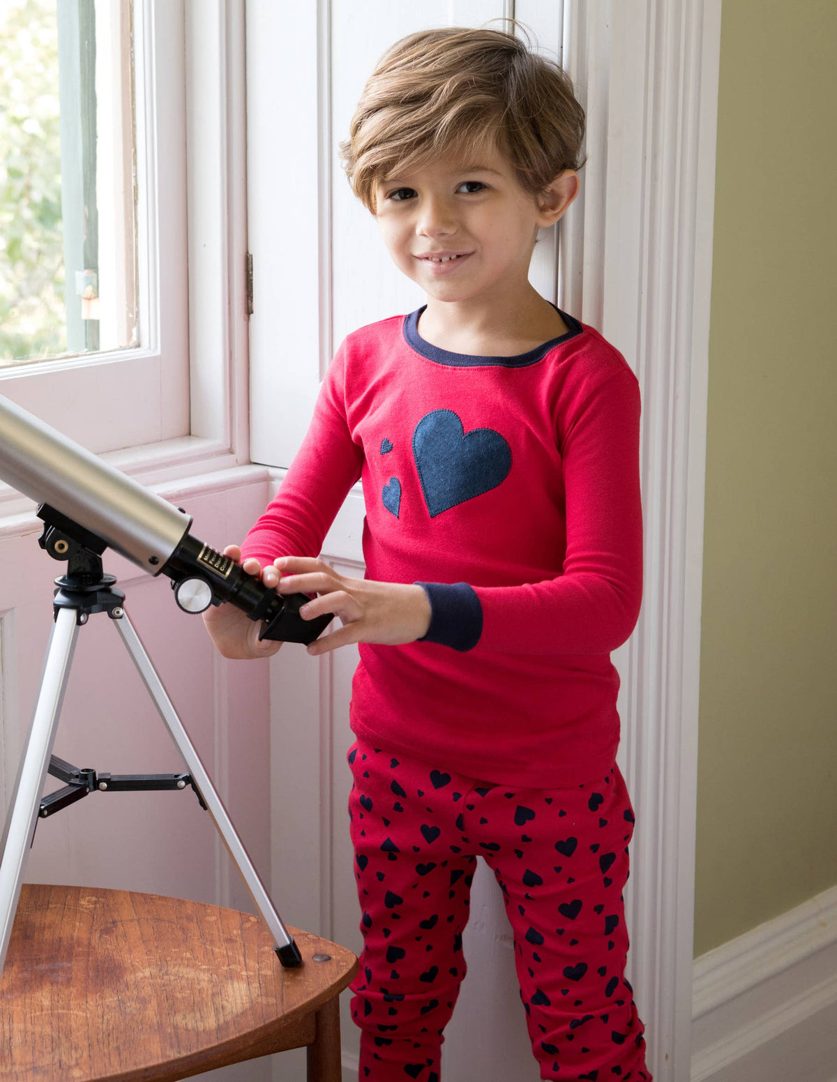 Kids Two Piece Cotton Pajamas Print: MOON & STARS / 6 Year - NHOVIDSHOP.COM