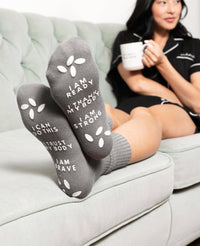 Birth Affirmation Hospital Socks | Labor Delivery Grip Socks