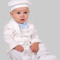 Boy Baptism Outfit with Blue bow tie
