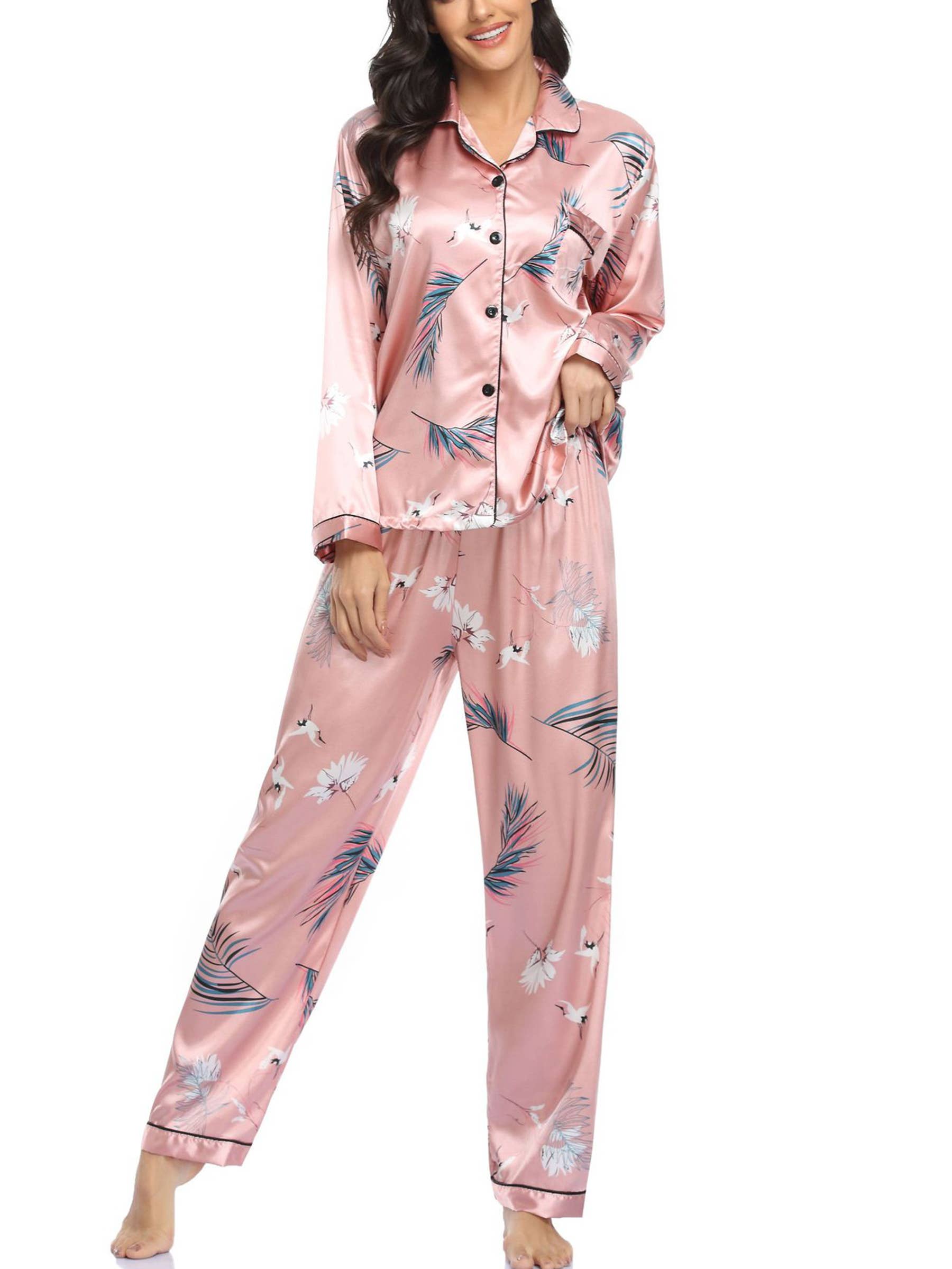 Two Piece Elastic Tint Home Fur Pajamas for Women