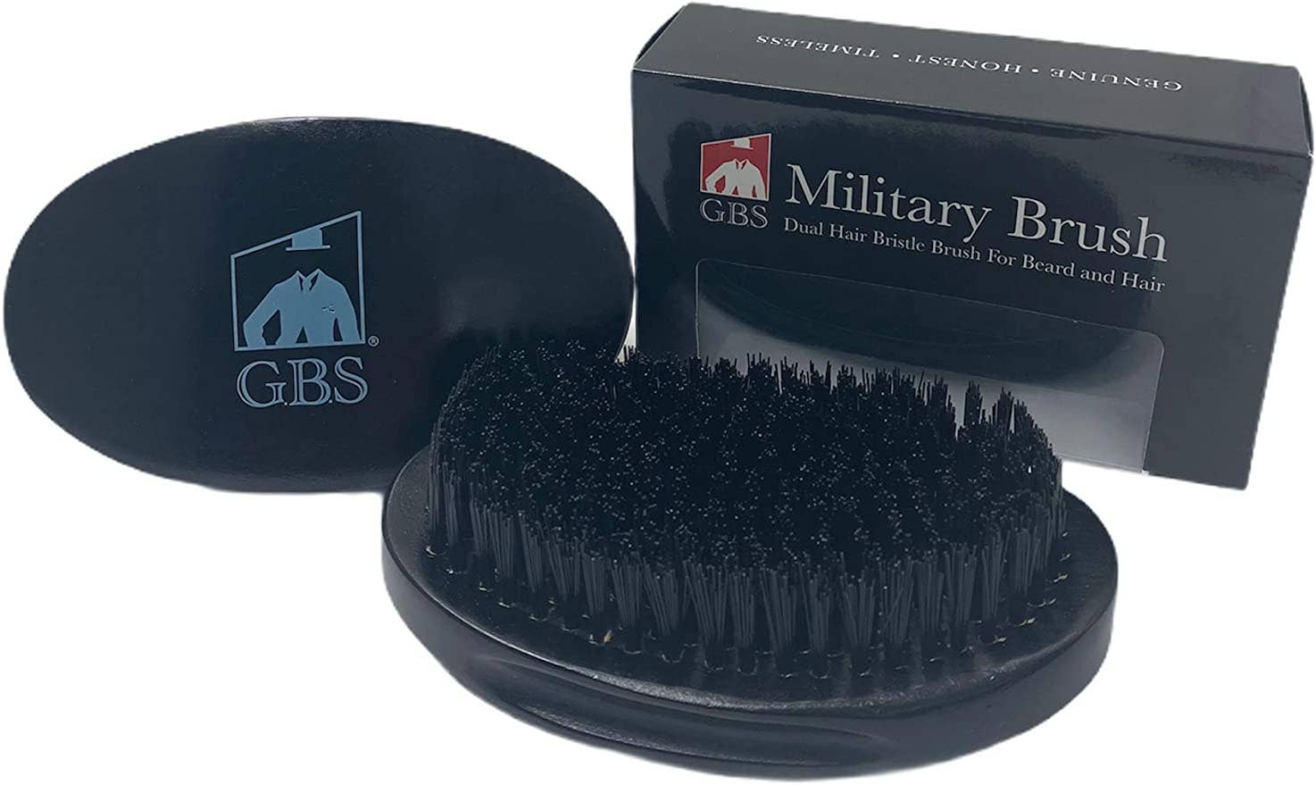 GENTS FGP Military Hair Brush Dual Head and Beard Brush
