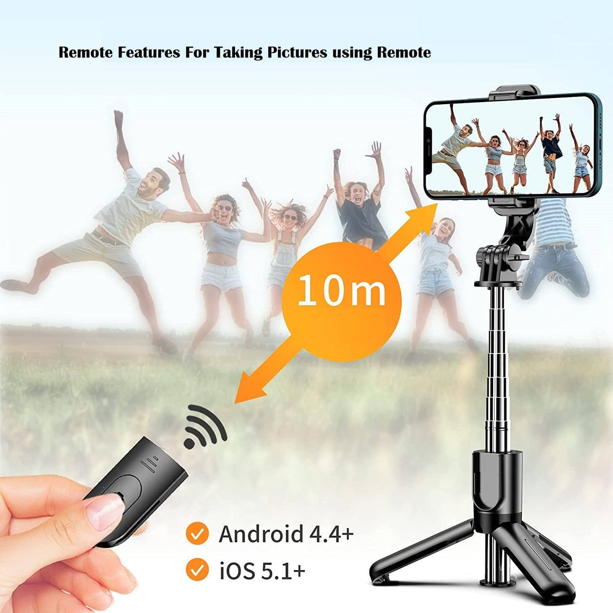 3 in 1 Selfie Stick Tripod With Extendable & Portable Design Selfie Stick Tripod With Wireless Remote - NHOVIDSHOP.COM