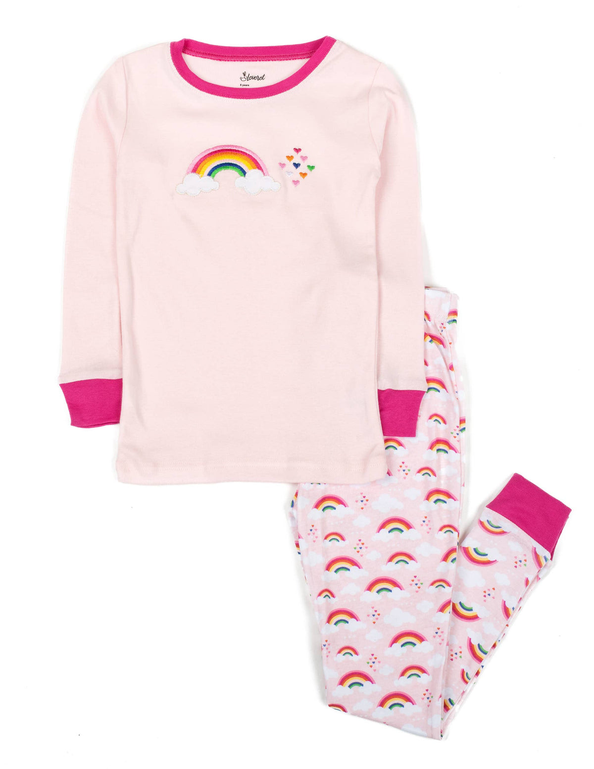 Kids Two Piece Cotton Pajamas Print: MOON & STARS / 6 Year - NHOVIDSHOP.COM