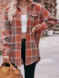 Multicolor Plaid Print Flap Pocket Shirt - NHOVIDSHOP.COM