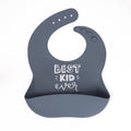 Black Best Kid Ever Silicone Bib - A Stylish and Practical Must-Have for Little Ones