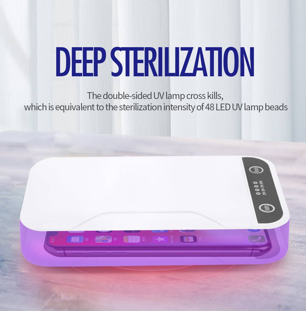 Ultraviolet Phone Sterilizer UV Box Sterilizer with Essential Oil Diffuser: White - NHOVIDSHOP.COM