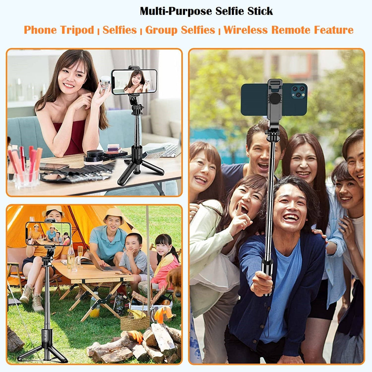 3 in 1 Selfie Stick Tripod With Extendable & Portable Design Selfie Stick Tripod With Wireless Remote - NHOVIDSHOP.COM