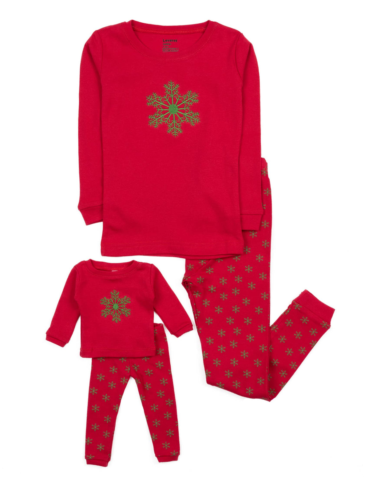 Kids Girl & Doll Cotton Pajamas: Snowflake / 6 Year - NHOVIDSHOP.COM