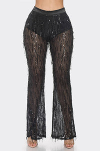 LAYERED SEQUIN PANTS - NHOVIDSHOP