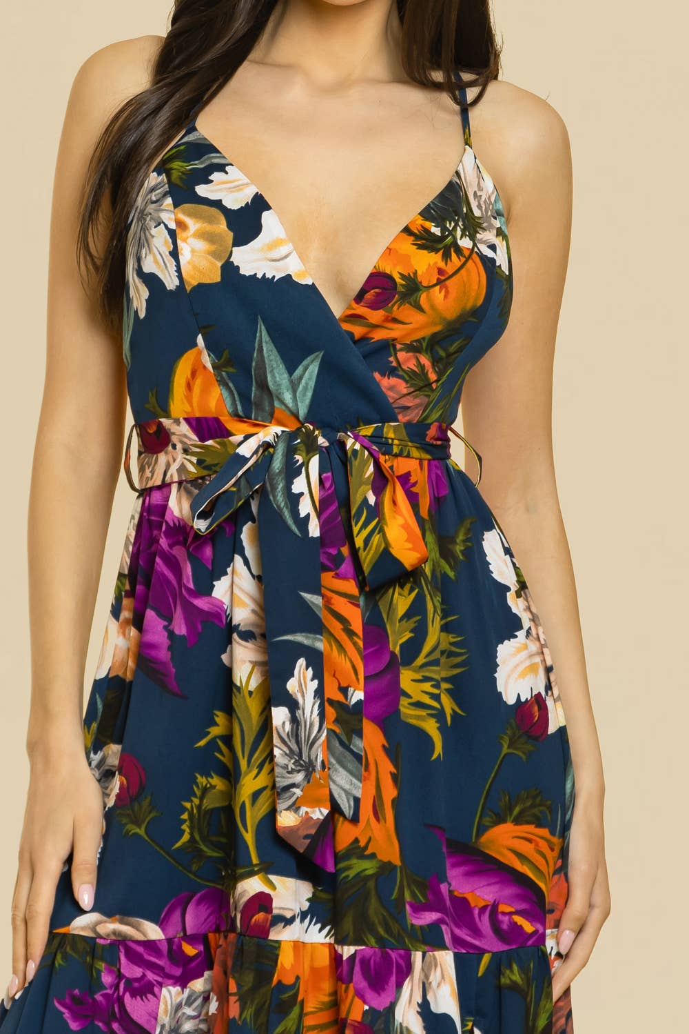 FLORAL PRINTED MAXI DRESS - NHOVIDSHOP