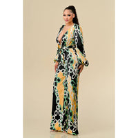 DEEP V CHAIN PRINT JUMPSUIT - NHOVIDSHOP