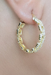 sterling gold plated hoop earrings - NHOVIDSHOP