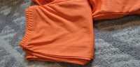 ORANGE ZIPPER DRAWSTRING PANT&HOODIES TWO PIECE SET - NHOVIDSHOP