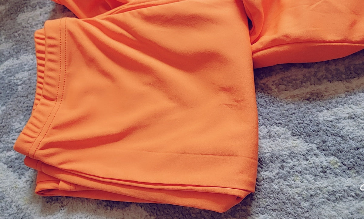 ORANGE ZIPPER DRAWSTRING PANT&HOODIES TWO PIECE SET - NHOVIDSHOP