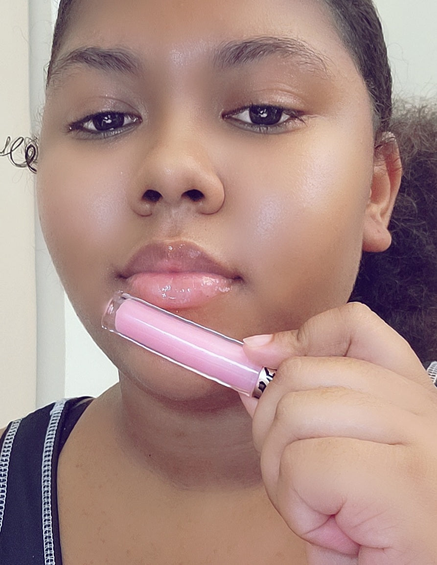 Pink Cotton Candy Lip Gloss, Tinted Gloss, Lip Care, Glossy, Moisturizing, Hydrating - NHOVIDSHOP