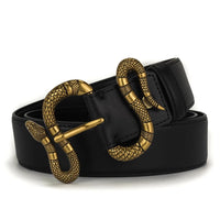 LEATHER  LUXURY SNAKE BELT - NHOVIDSHOP