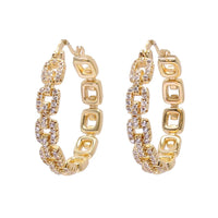 sterling gold plated hoop earrings - NHOVIDSHOP