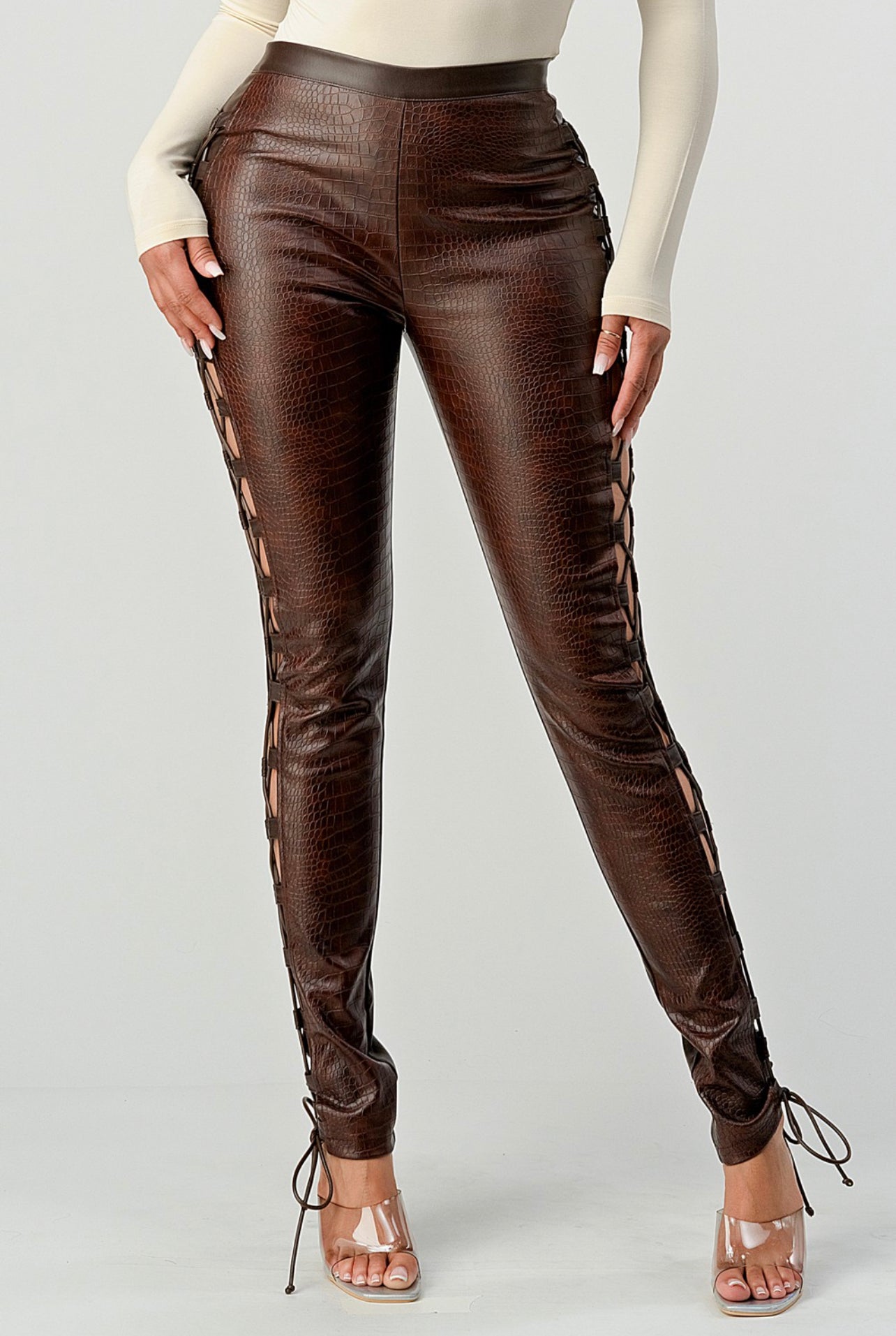 Gotta Catch Me Faux Leather Pant