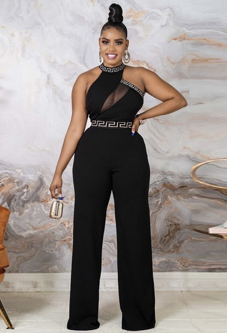 Black Halter Jumpsuit - NHOVIDSHOP