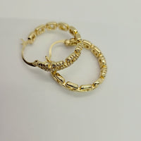 sterling gold plated hoop earrings - NHOVIDSHOP