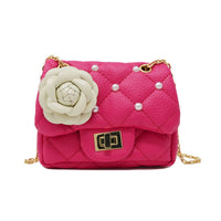 Classic Quilted Flower Pearl Handbag - NHOVIDSHOP.COM