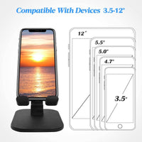 Universal Compatible Strong Adjustable Foldable Phone/Tablet Stand Holder: Black - NHOVIDSHOP.COM