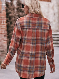 Multicolor Plaid Print Flap Pocket Shirt - NHOVIDSHOP.COM