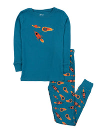 Kids Two Piece Cotton Pajamas Print: MOON & STARS / 6 Year - NHOVIDSHOP.COM