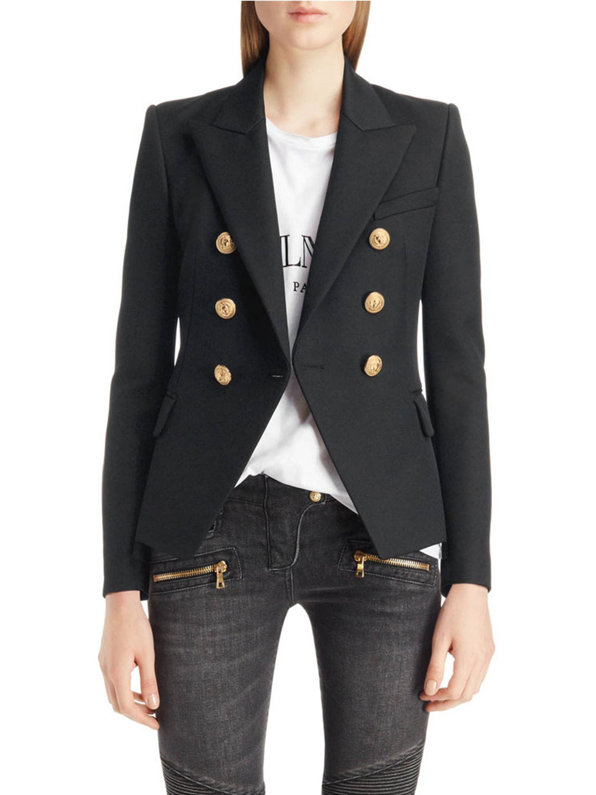 Fashionable Short Double Breasted Suit Jacket - NHOVIDSHOP