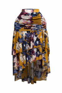 Asymmetrical hem floral skirt - NHOVIDSHOP