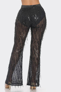 LAYERED SEQUIN PANTS - NHOVIDSHOP