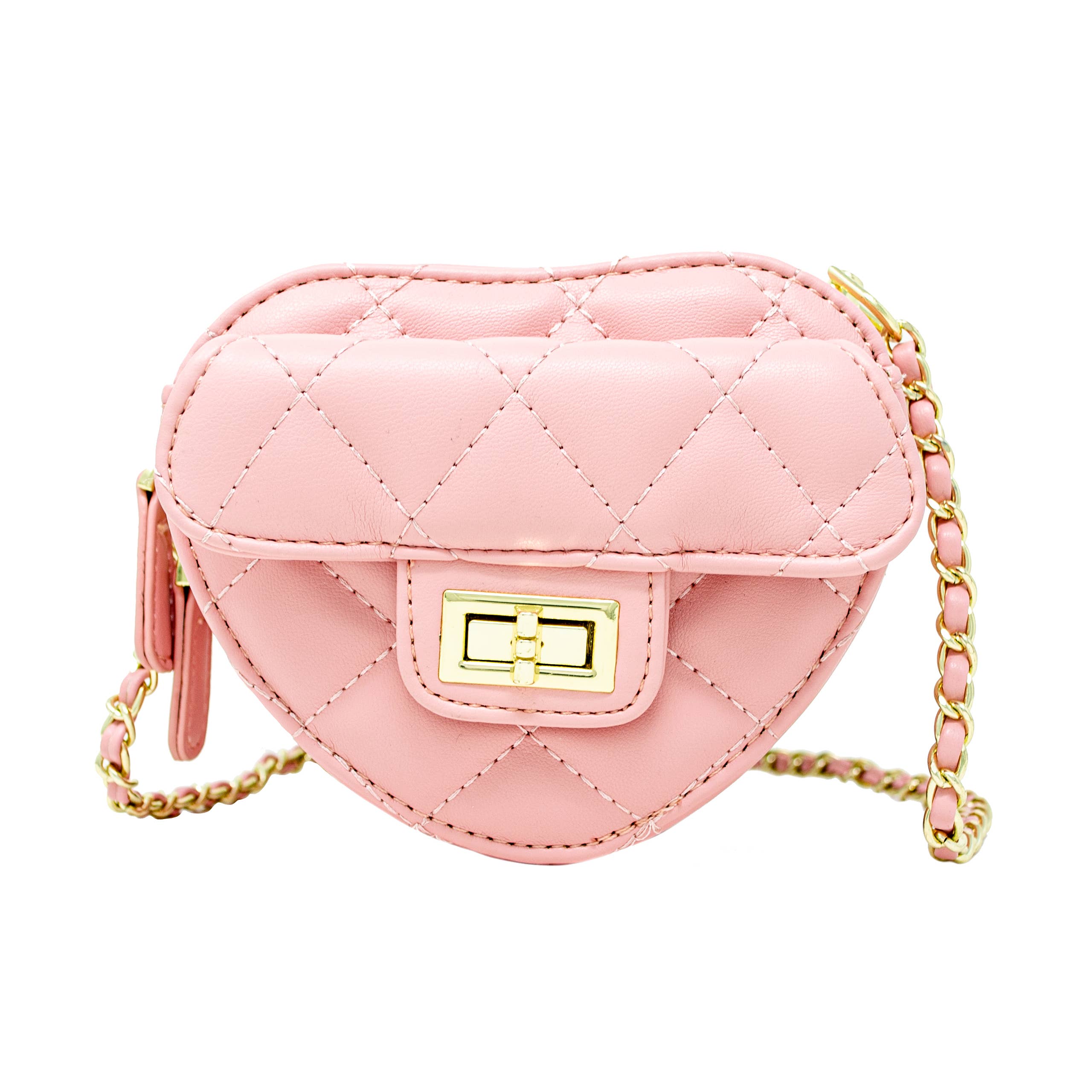 Quilted Heart Crossbody Bag