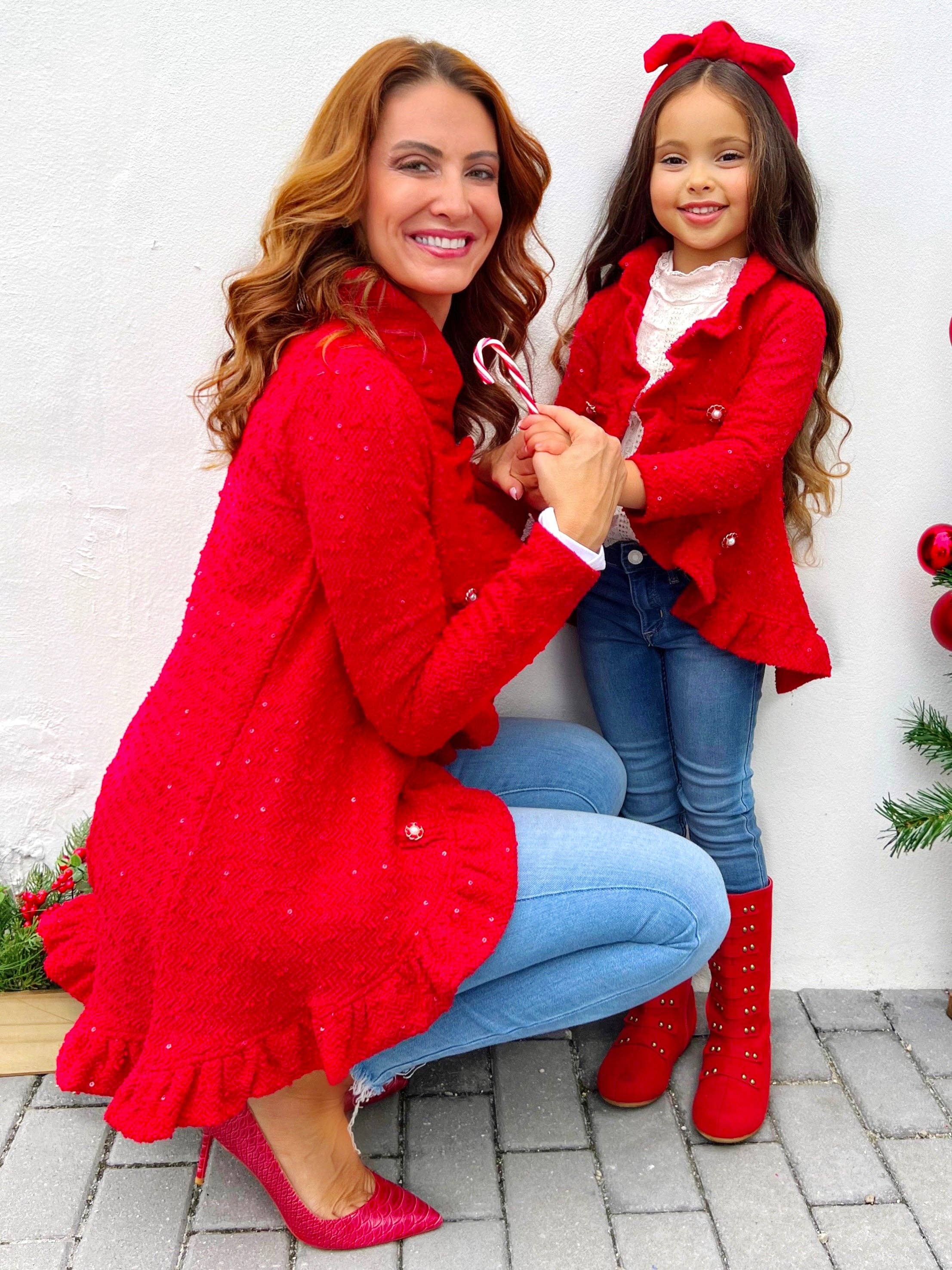 Mommy & Me Classy Duo Blazer Ruffle Cardigan